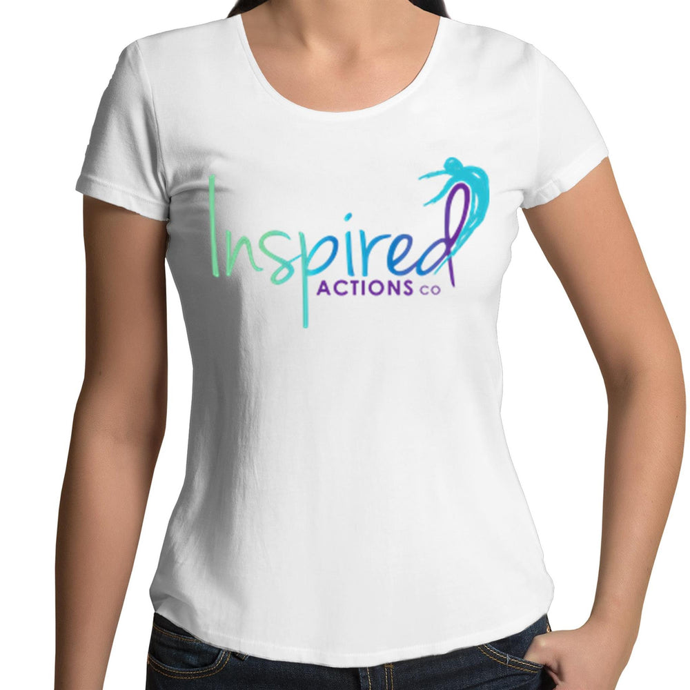 
                
                    Load image into Gallery viewer, Inspired Actions Co - Womens Scoop Neck T-Shirt
                
            
