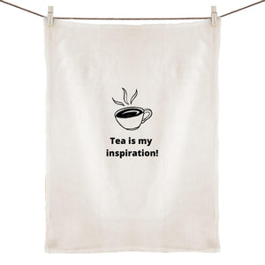 
                
                    Load image into Gallery viewer, Tea is my inspiration -100% Linen Tea Towel
                
            
