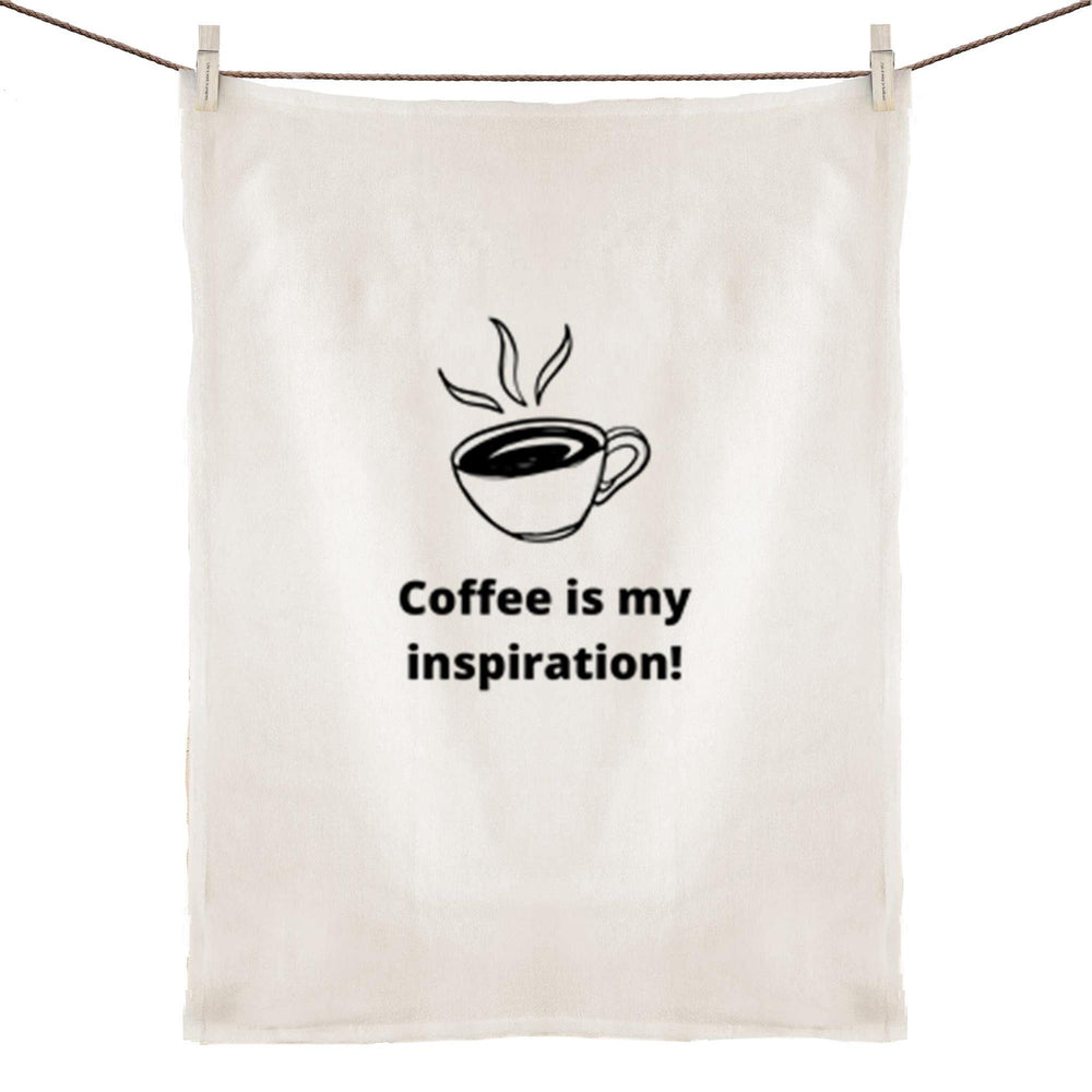 
                
                    Load image into Gallery viewer, Coffee is my Inspiration 100% Linen Tea Towel
                
            