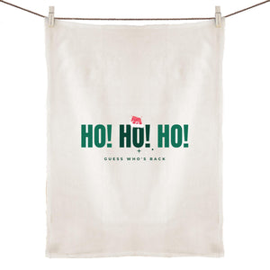 Ho Ho Ho! Guess Who's back- 100% Linen Tea Towel