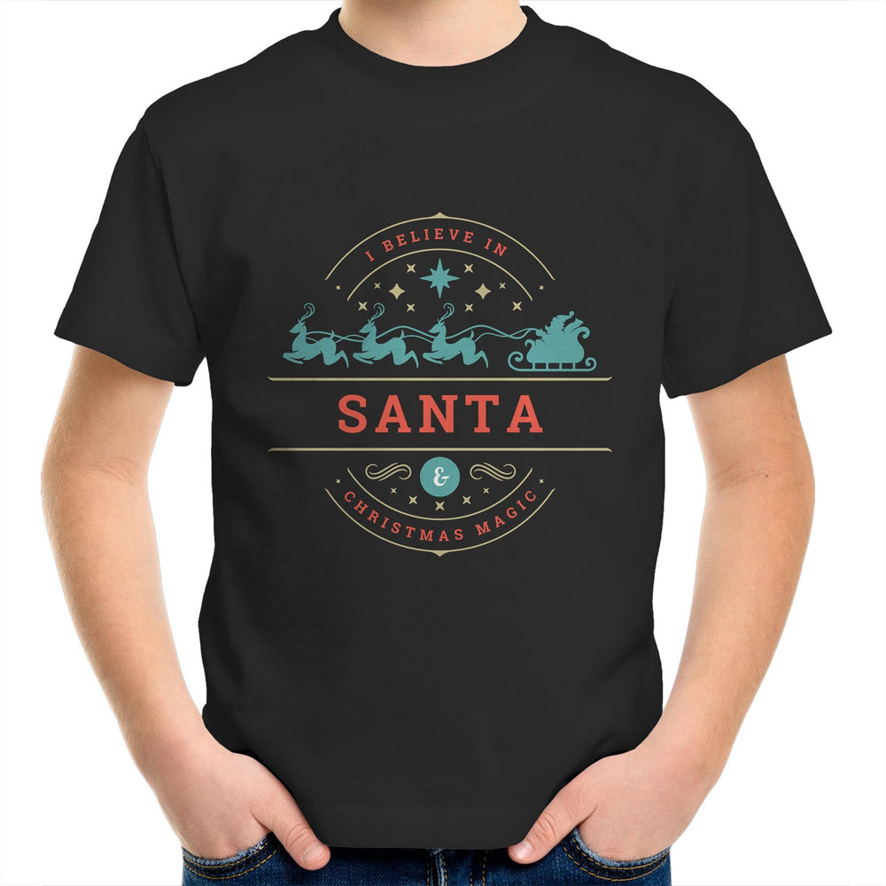 I Believe in Santa -  Kids Youth Crew T-Shirt