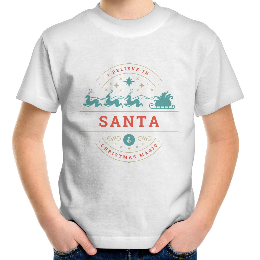 I Believe in Santa -  Kids Youth Crew T-Shirt