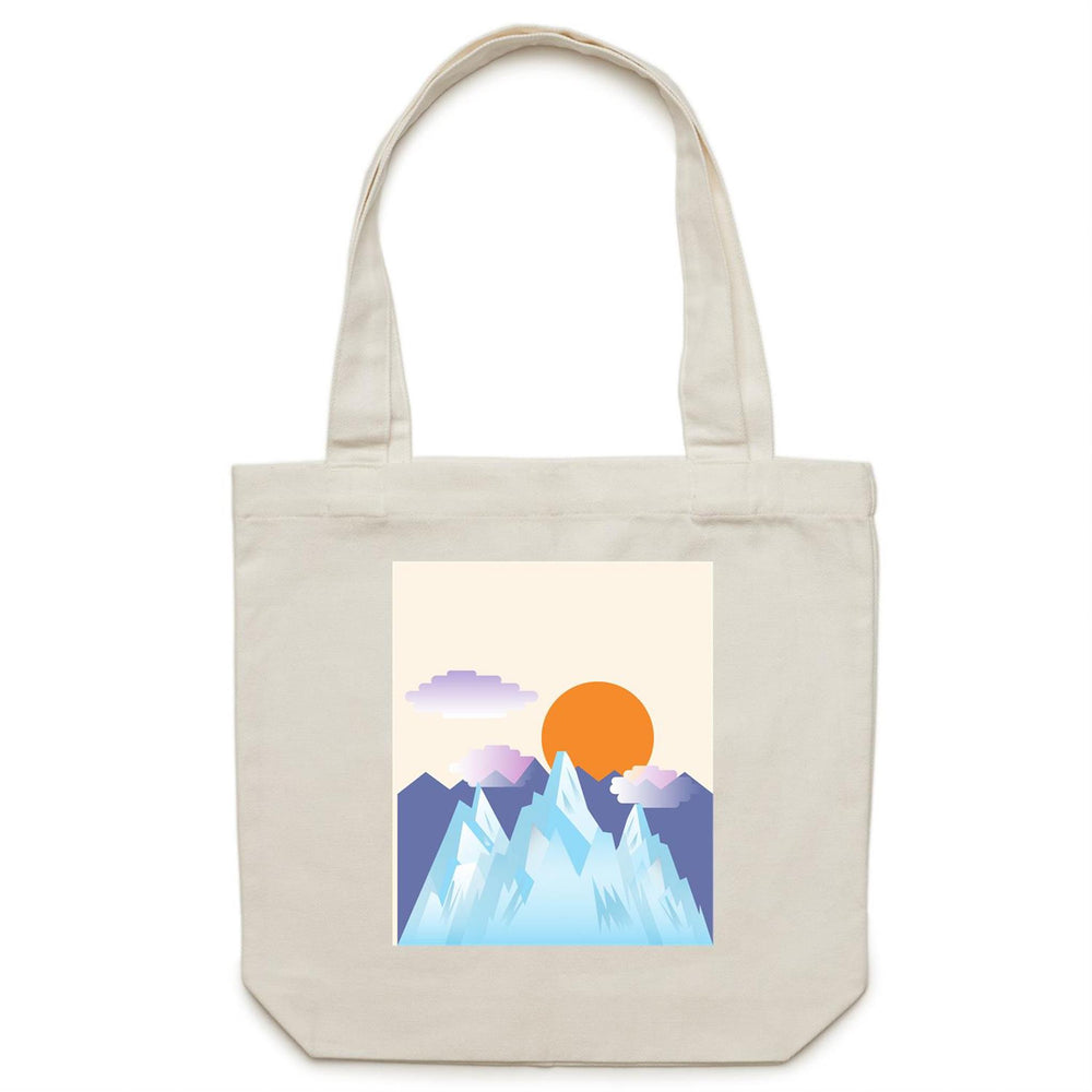 
                
                    Load image into Gallery viewer, Mountain Canvas Tote Bag
                
            